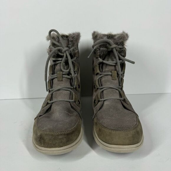 Sorel Explorer Joan Waterproof Winter Snow Boots Lace Up Suede 10 NL3039-052 - Picture 3 of 10